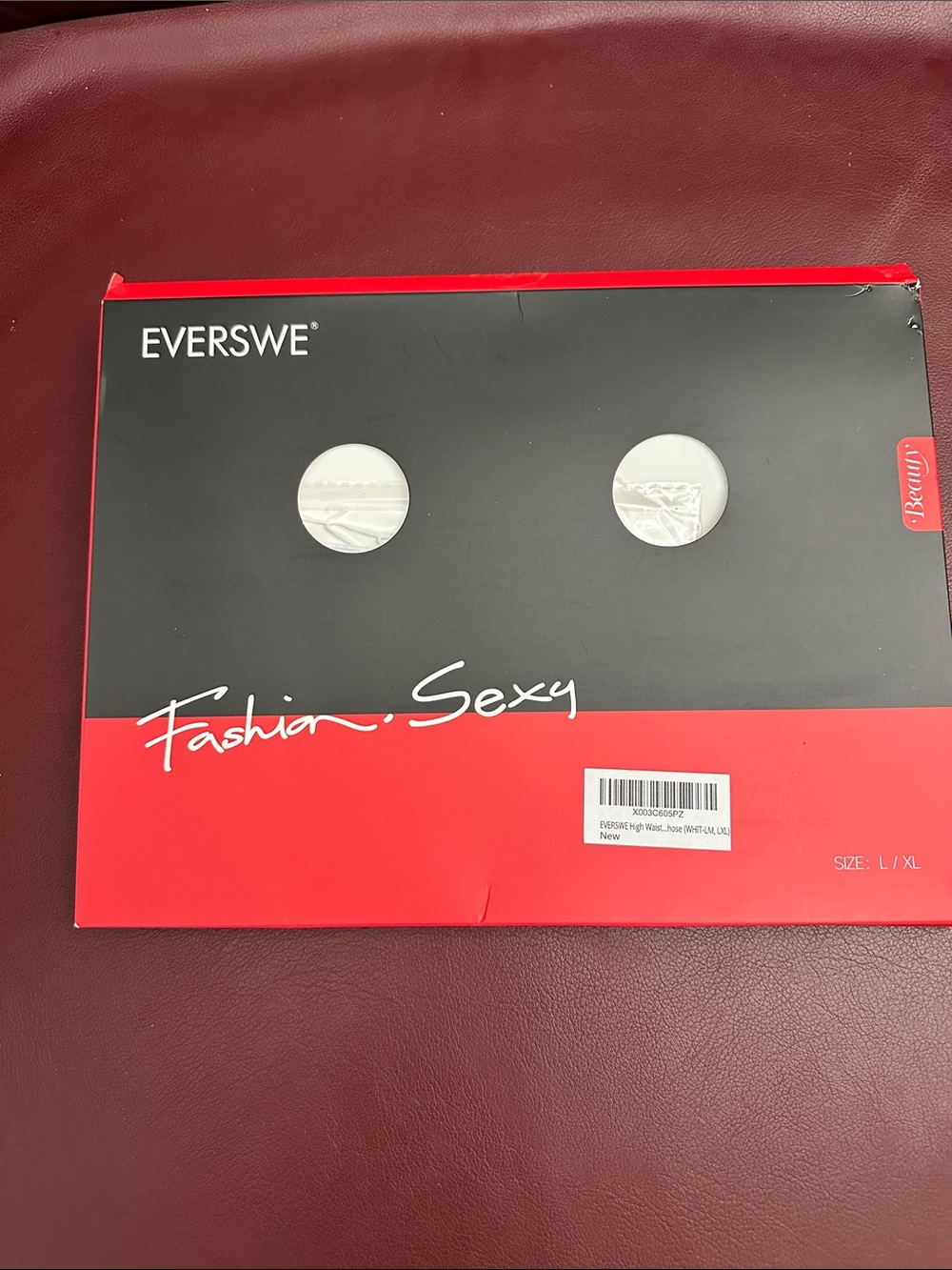 EVERSWE Fashion Sexy Hosiery Packaging - Black & Red